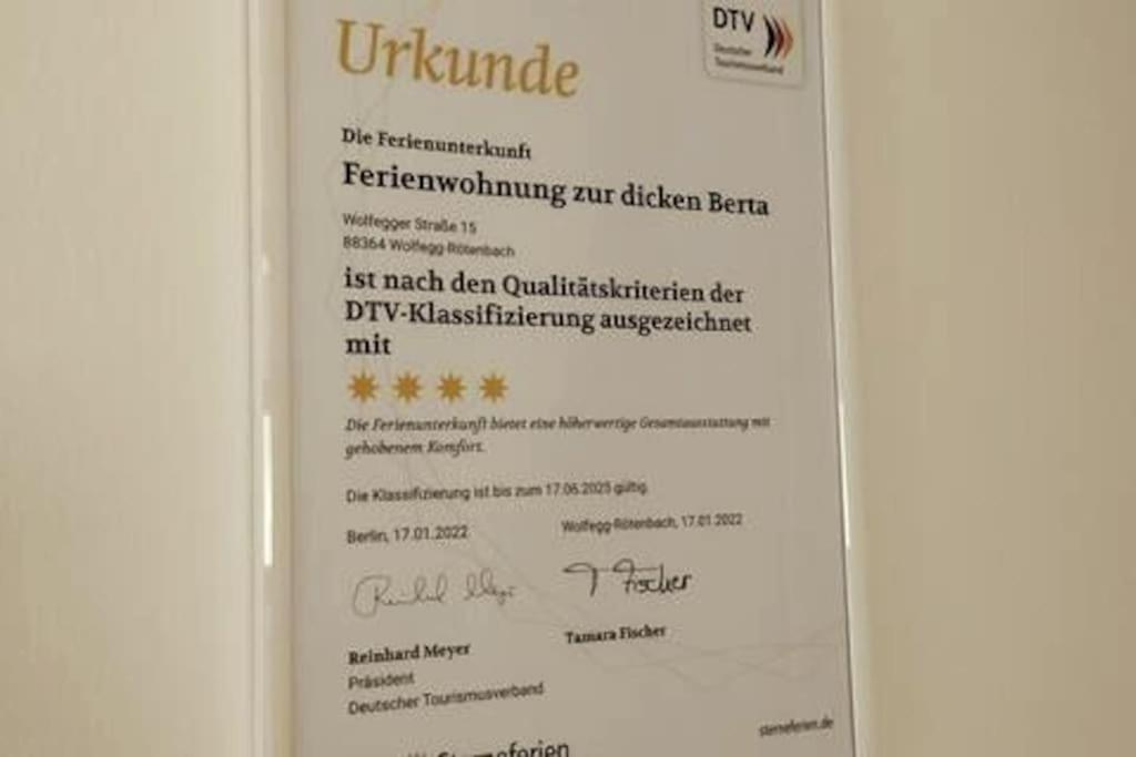 Ferienwohnung Zur Dicken Berta Wolfegg Экстерьер фото